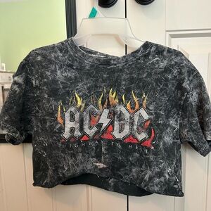 AC/DC Black and Gray Graphic Tee